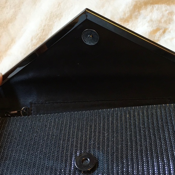 3 for $30 Beautiful clutch purse with detachable chain handle. Silver and black. - Picture 6 of 8